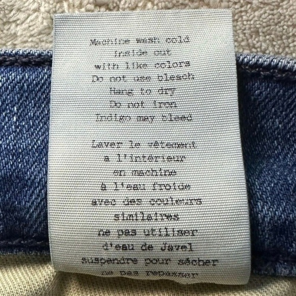 Rag & Bone Mazie Jeans Sz 27x25.5 Double Indigo Tuxedo Racing Panel Crop Skinny - Picture 13 of 14